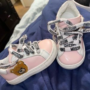 Pink Moschino Baby sneakers sz 4/5 infant